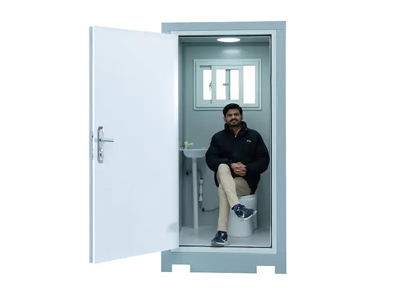 Single-Person Outdoor Portable Toilet - Interior View