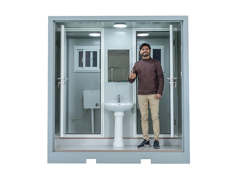 Draagbaar buitentoilet voor twee personen