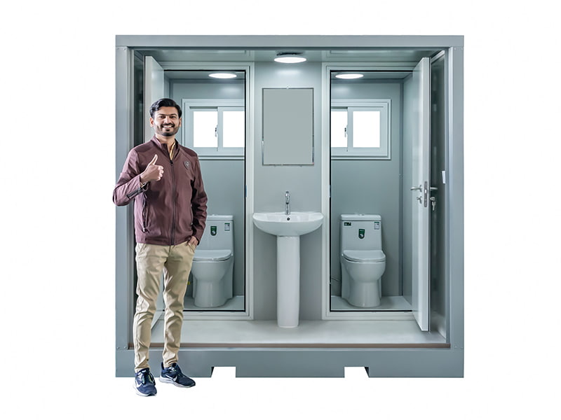 Draagbaar buitentoilet voor twee personen