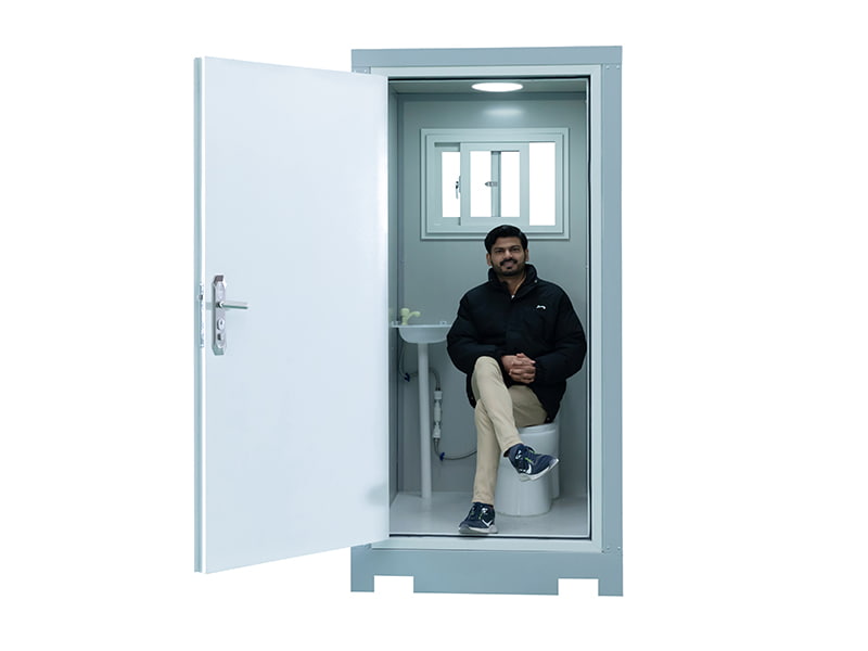 Draagbaar toilet voor één persoon buiten