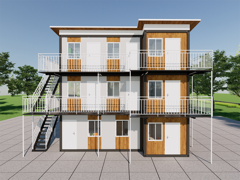 Zelfgebouwd, snel geassembleerd containerhuis in Maleisië