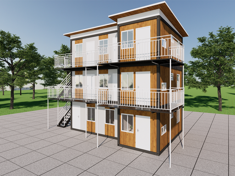 Zelfgebouwd, snel geassembleerd containerhuis in Maleisië