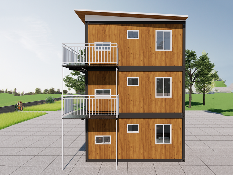 Zelfgebouwd, snel geassembleerd containerhuis in Maleisië