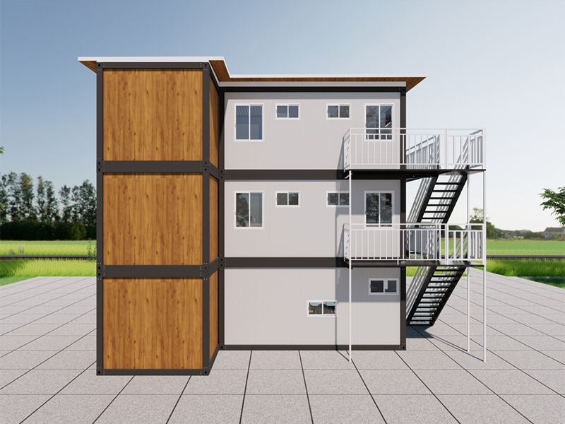 Zelfgebouwd, snel geassembleerd containerhuis in Maleisië