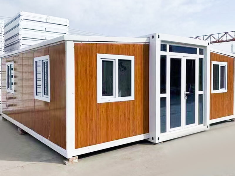 Residentiële uitbreidbare containerruimte met dubbele vleugels